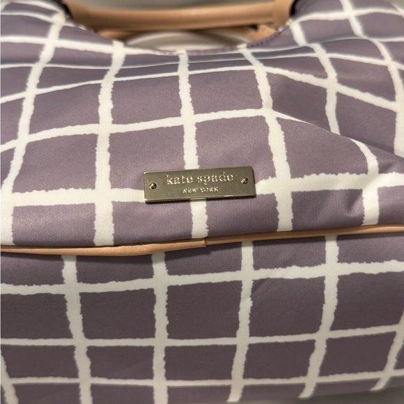 Kate Spade Gray and White Ribbon Nylon Shoulder Bag - Picture 7 of 15
